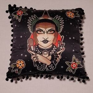 SOURPUSS ~ Set Of 2 War Paint Pillows 12x12